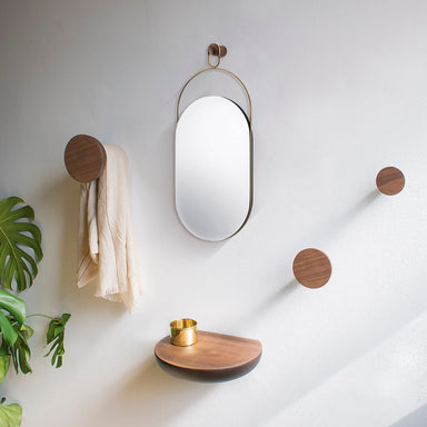 Gold marble mirror
