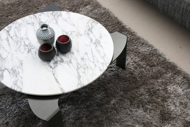 White round marble coffee table