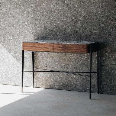 bouvet marble console table from side