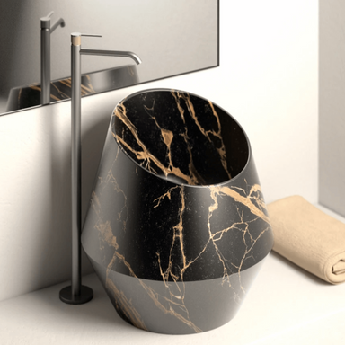 tosca medium marble washbasin black