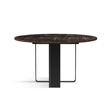 Tom Dixon Tube Dining Table Brass White Marble Top 900mm - Shop